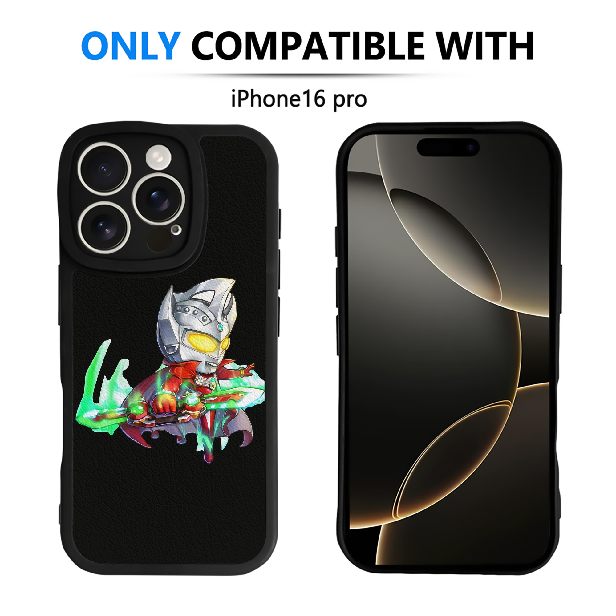（画像用） ウルトラマン Ultraman 【iPhone 16シリーズ対応】シリコンスマホケース（レザー調） 材質：シリコン